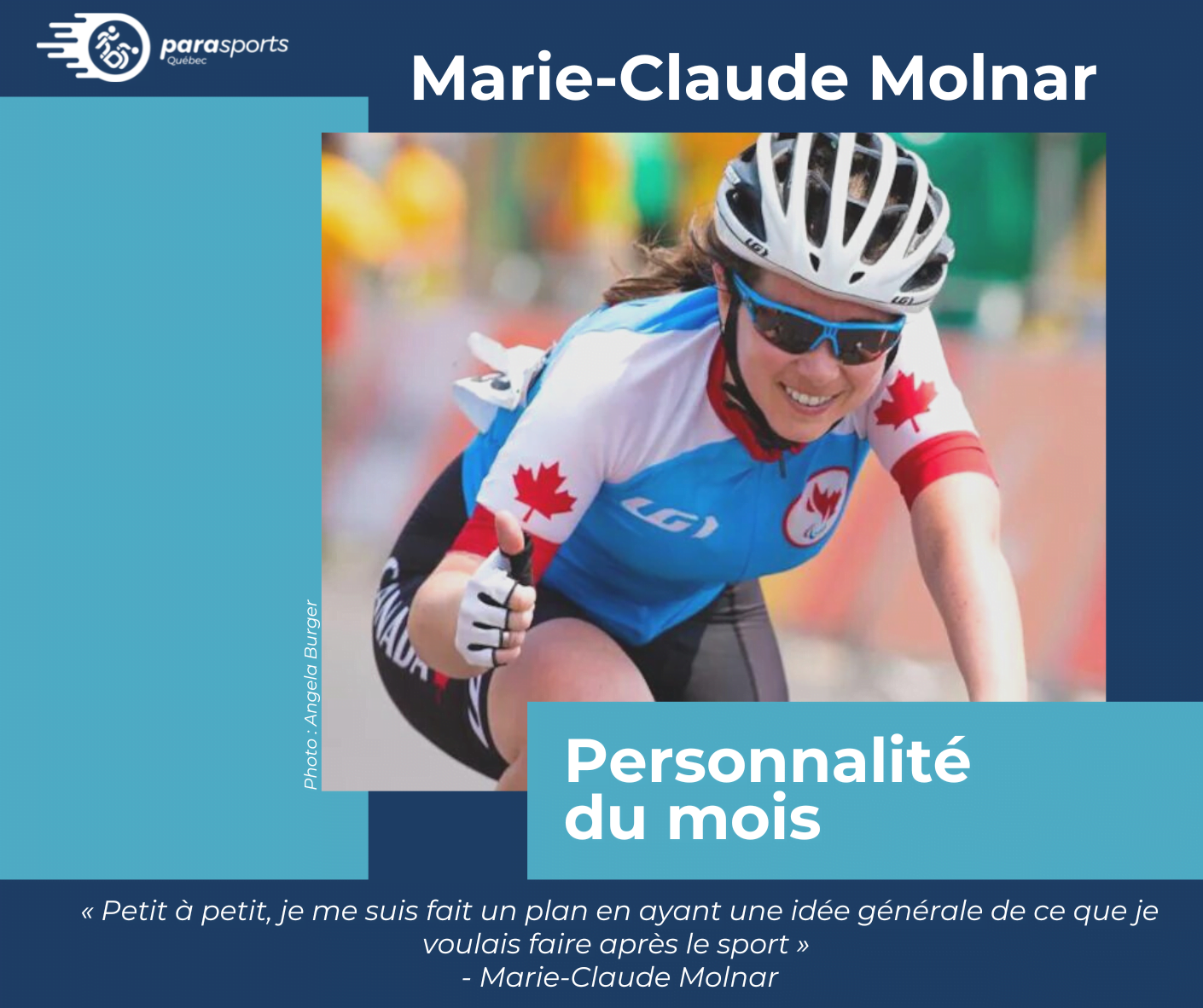 Personnalité du mois d'août - Marie-Claude Molnar