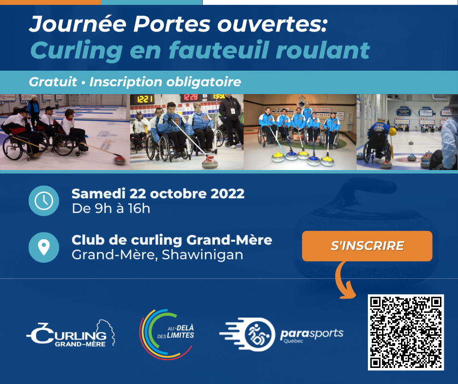Parasports Québec - Portes ouvertes Curling en fauteuil roulant - Club Grand-Mère - Octobre 2022
