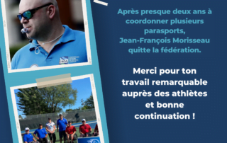 Parasports Québec - Départ Jean-François Morisseau