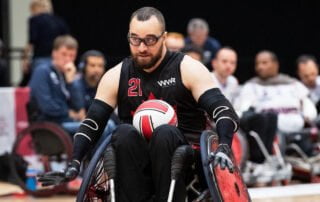 Anthony Létourneau (photo Kevin Bogetti-Smith, Rugby en fauteuil roulant Canada)