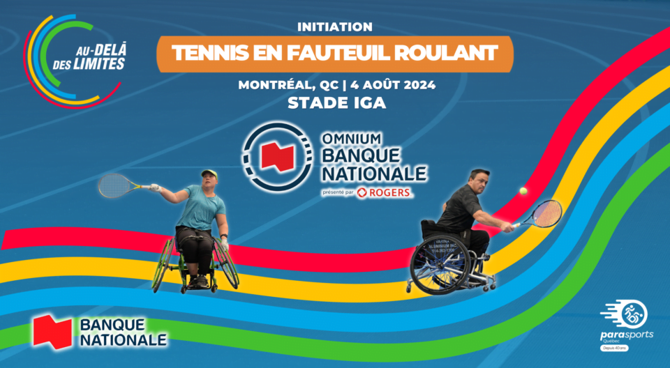 Visuel Initiation Omnium Banque Nationale - Tennis en fauteuil roulant