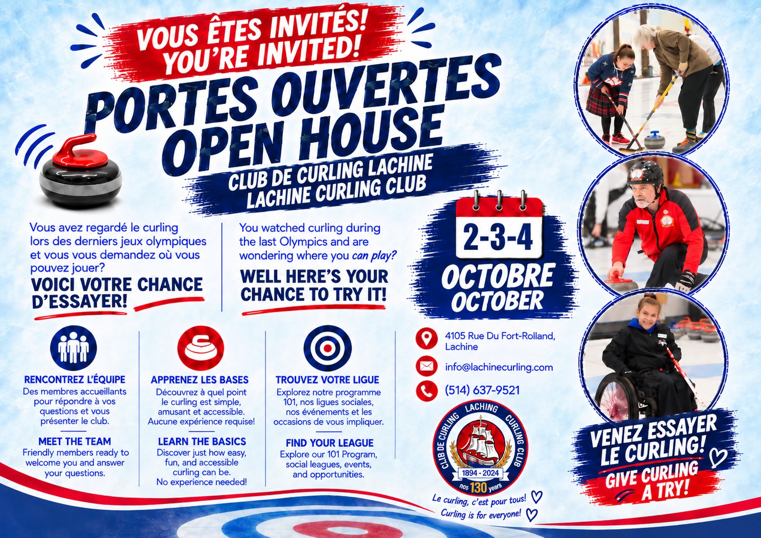 Portes ouvertes du Club de Curling Lachine